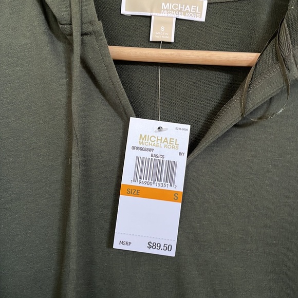 NWT-Michael Kors Olive Green Hoodie🎄 - Picture 2 of 5